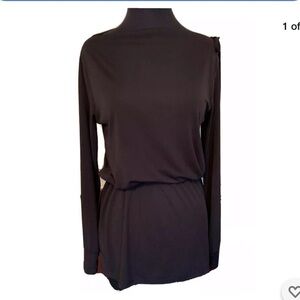 OVS Womens Blouse Size Medium Black Elastic Waist